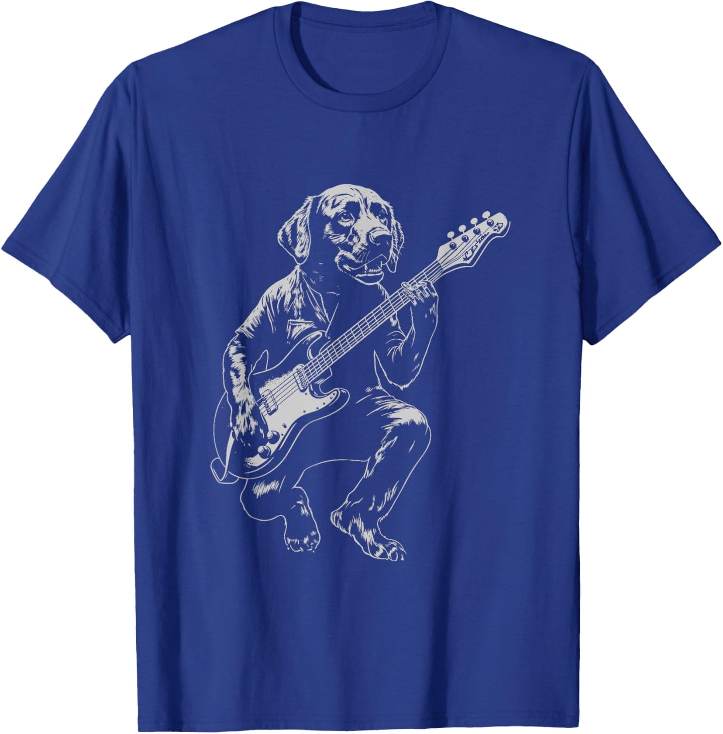 Bass Guitar Funny Chocolate Labrador Music Lover Men Women T-Shirt - T-Shirt | Royal