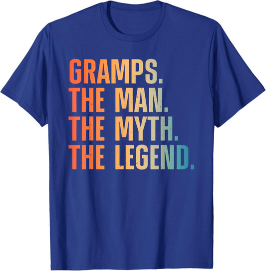 Gramps Design For Grandpa Grandfather From Grandkids Gramps T-Shirt - T-Shirt | Royal