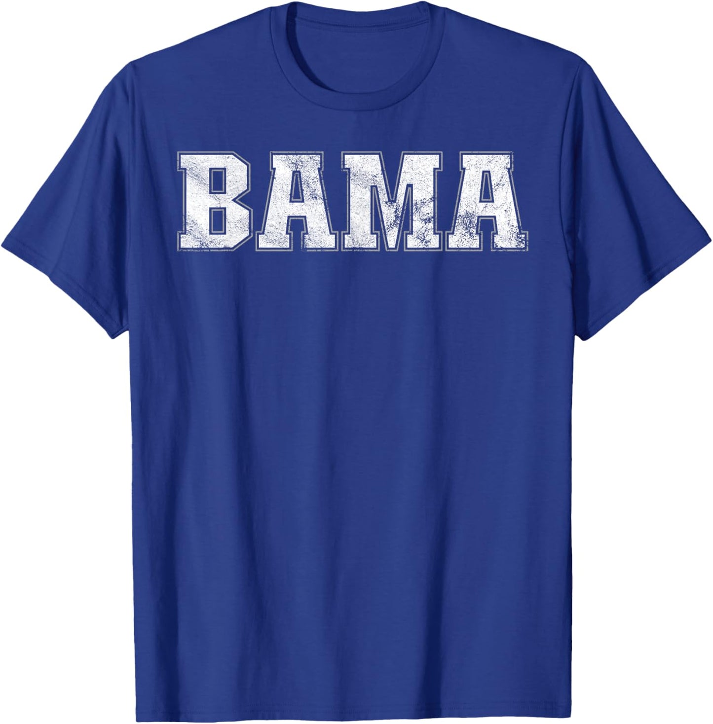 Alabama - Bama White AL State Graphic Vintage Sports Lover T-Shirt - T-Shirt | Royal