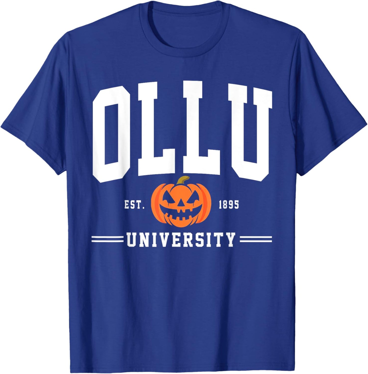 Our Lady of the Lake University Arch Halloween Design Retro T-Shirt - T-Shirt | Royal
