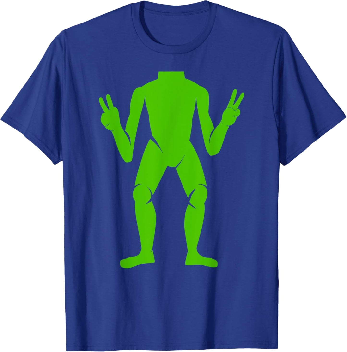 Green Alien UFO Body Lazy Halloween Costume Last Minute UFO T-Shirt - T-Shirt | Royal