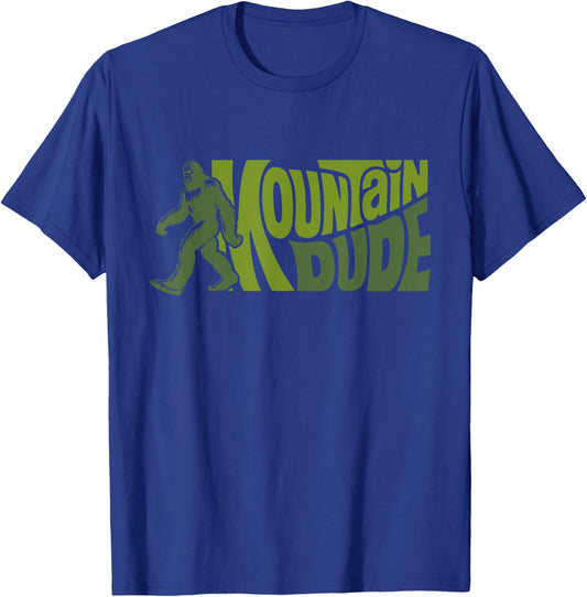 Mountain Dudes Bigfoot Sasquatch Rock On Hiking Outdoor T-Shirt - T-Shirt | Royal