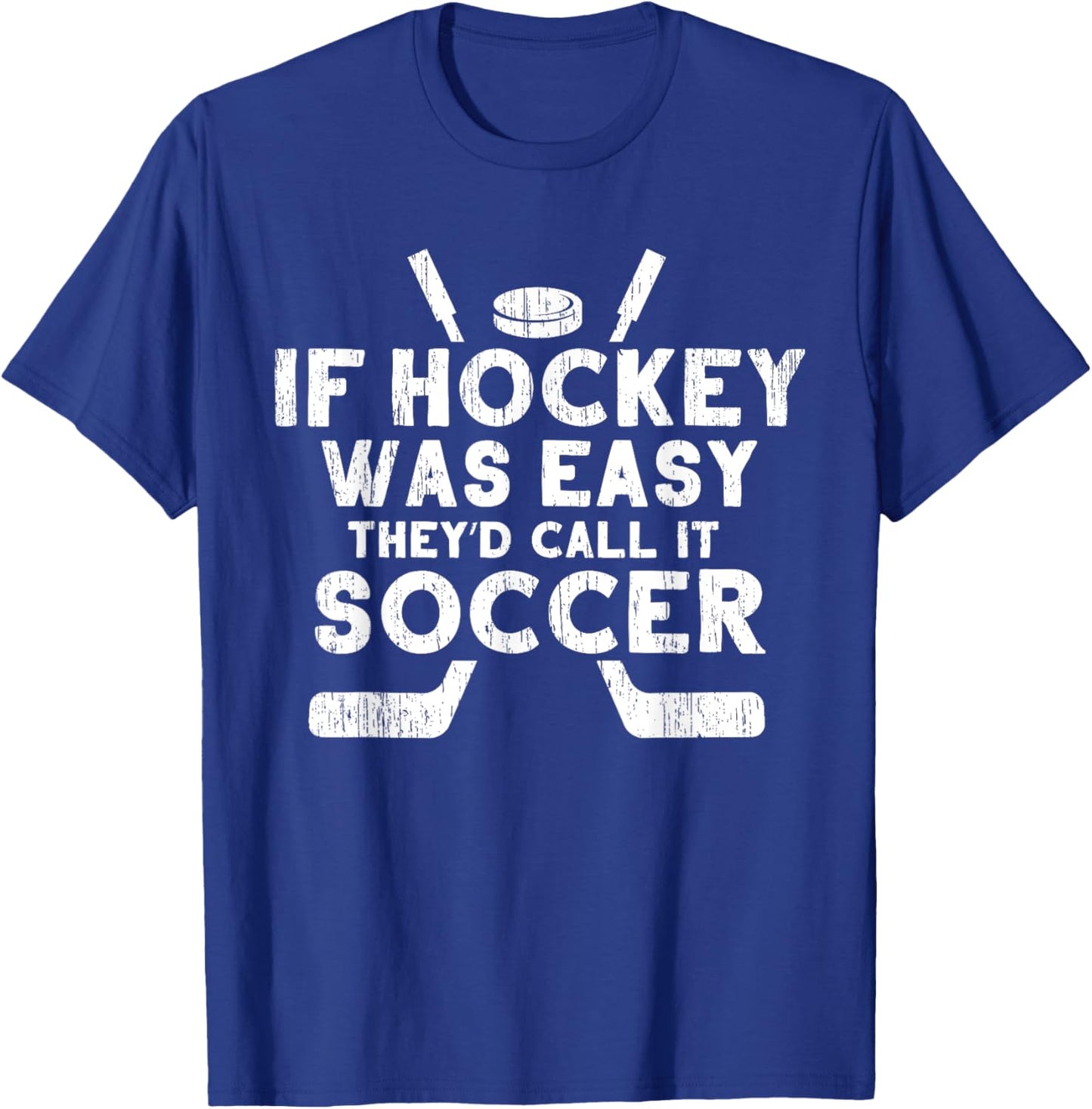 Funny Ice Hockey Player Goalie Sports Gift Men Women Kids T-Shirt - T-Shirt | Royal
