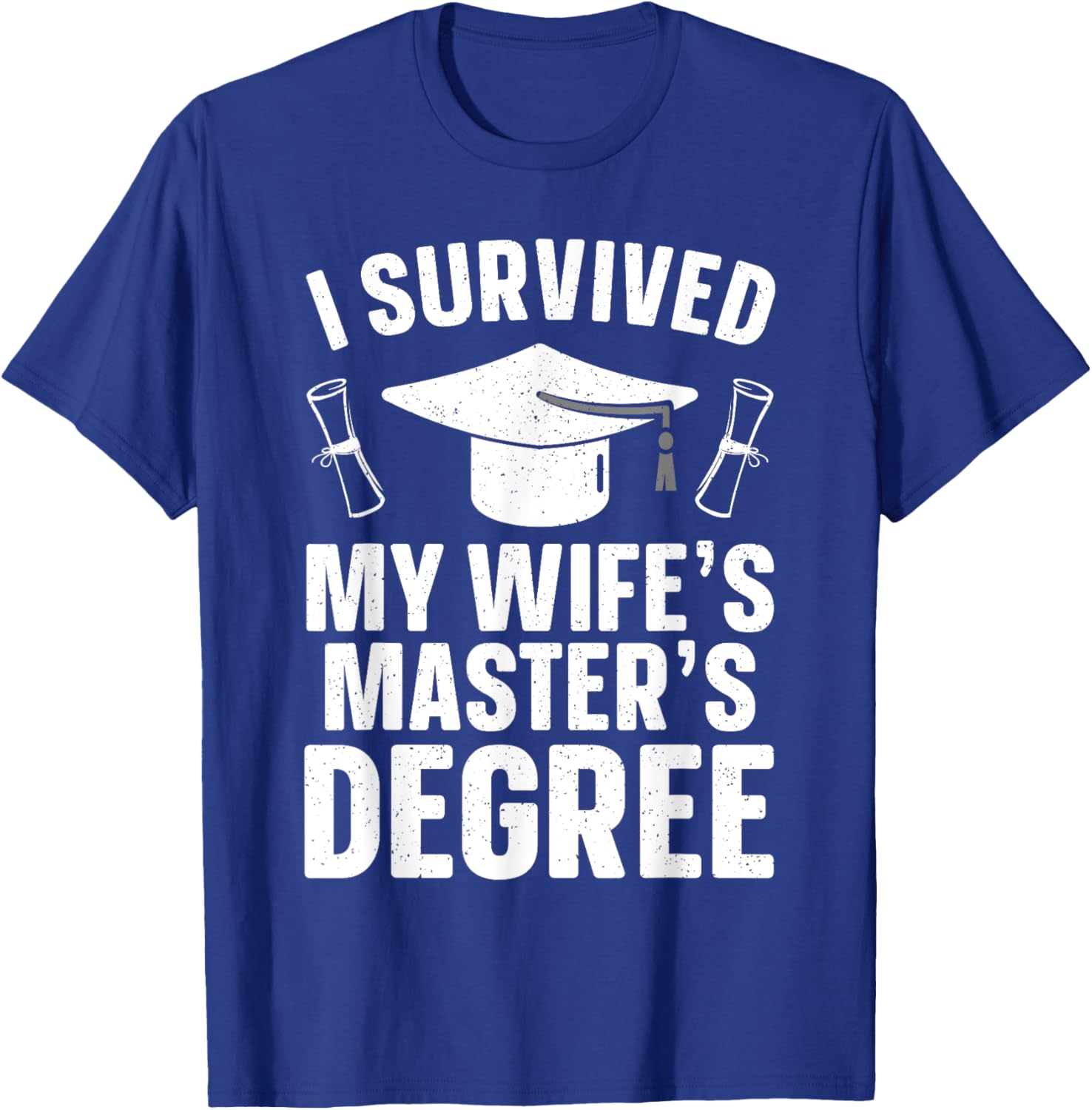 Masters Degree Graduation Art Husband Masters Degree T-Shirt - T-Shirt | Royal