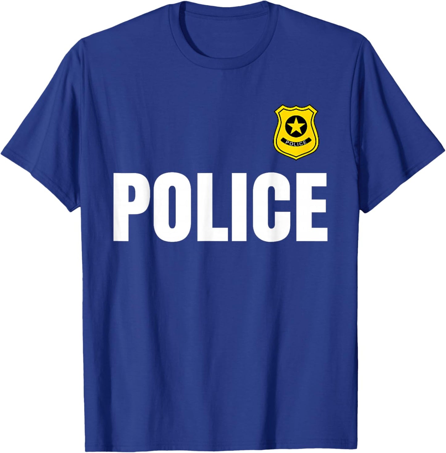 Policeman Police Officer Costume Police Officer Halloween T-Shirt - T-Shirt | Royal