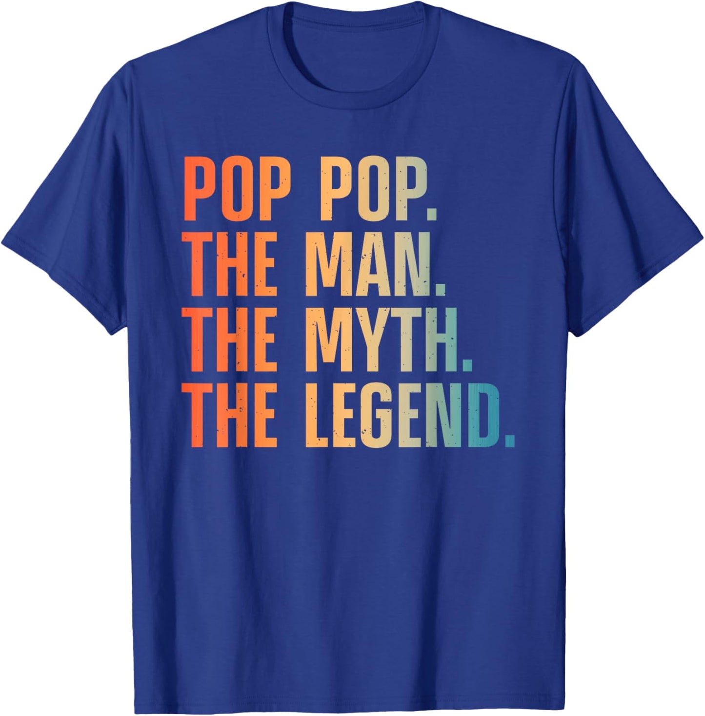 Pop Pop Art For Grandpa Grandfather From Grandkids Pop Pop T-Shirt - T-Shirt | Royal