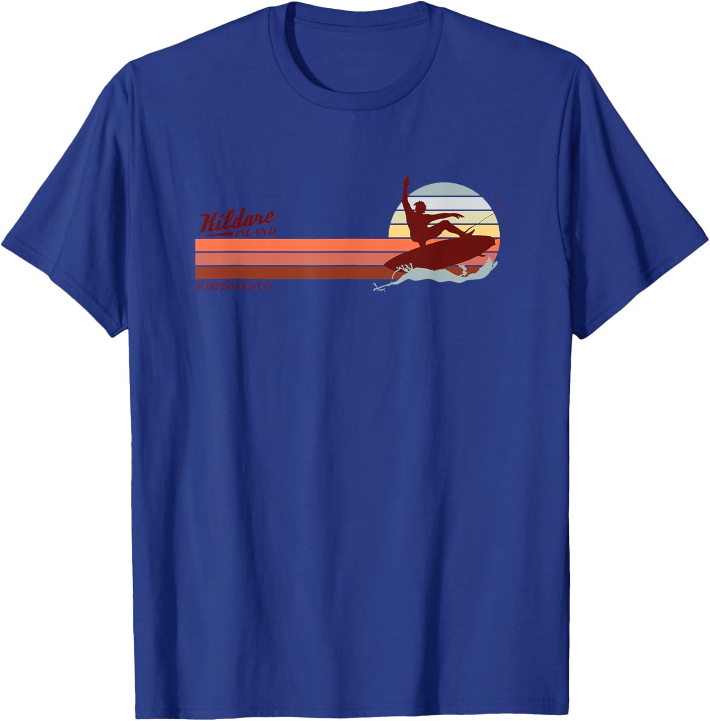 Outer Banks Kildare Island Surfboard Co. Sunset Surfer T-Shirt - T-Shirt | Royal