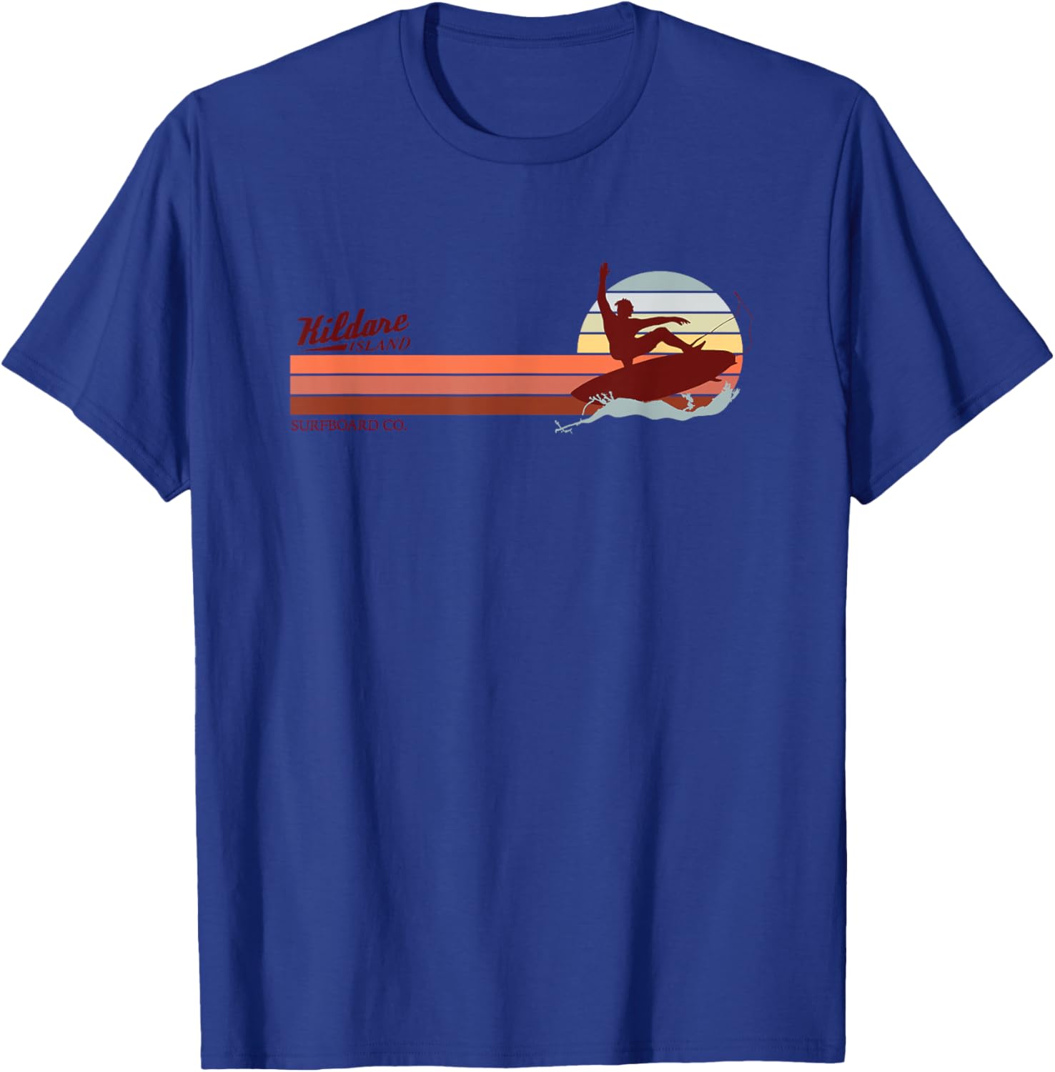 Outer Banks Kildare Island Surfboard Co. Sunset Surfer T-Shirt - T-Shirt | Royal