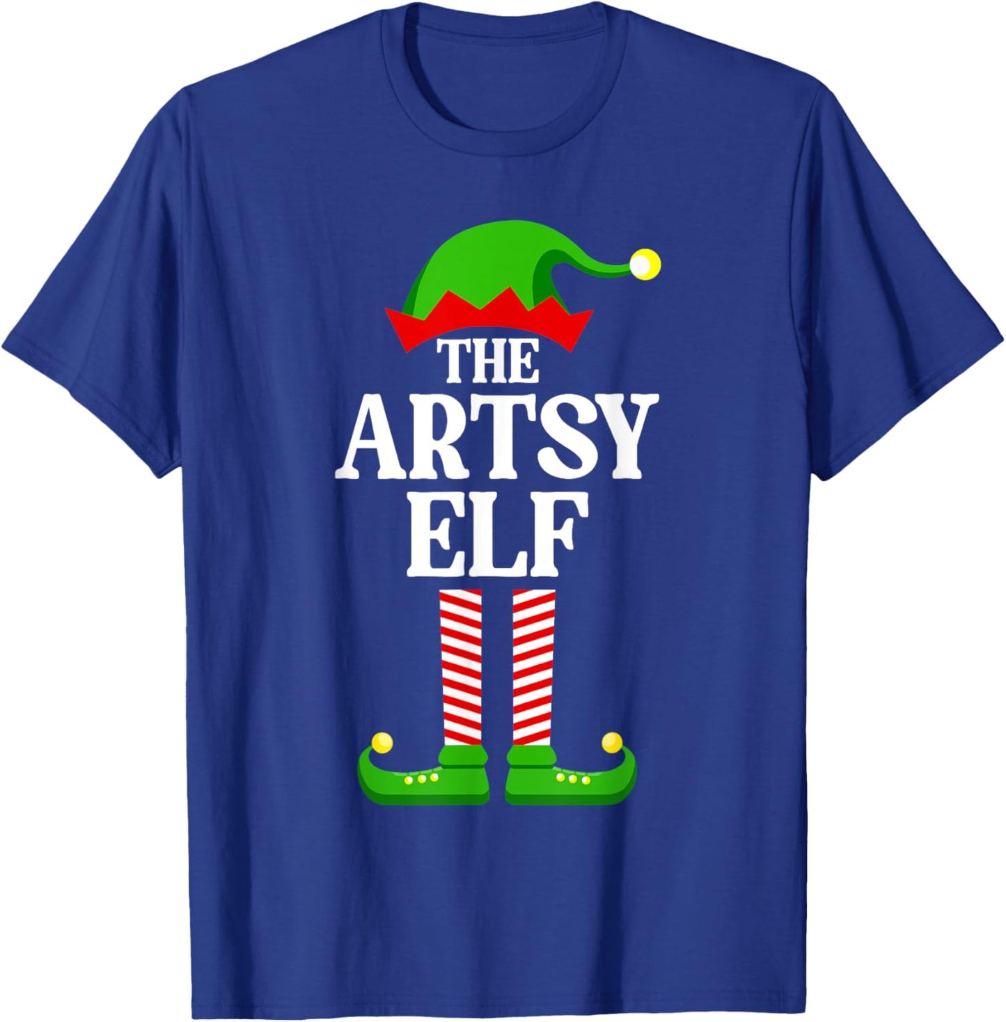 Artsy Elf Family Matching Group Funny Christmas T-Shirt - T-Shirt | Royal