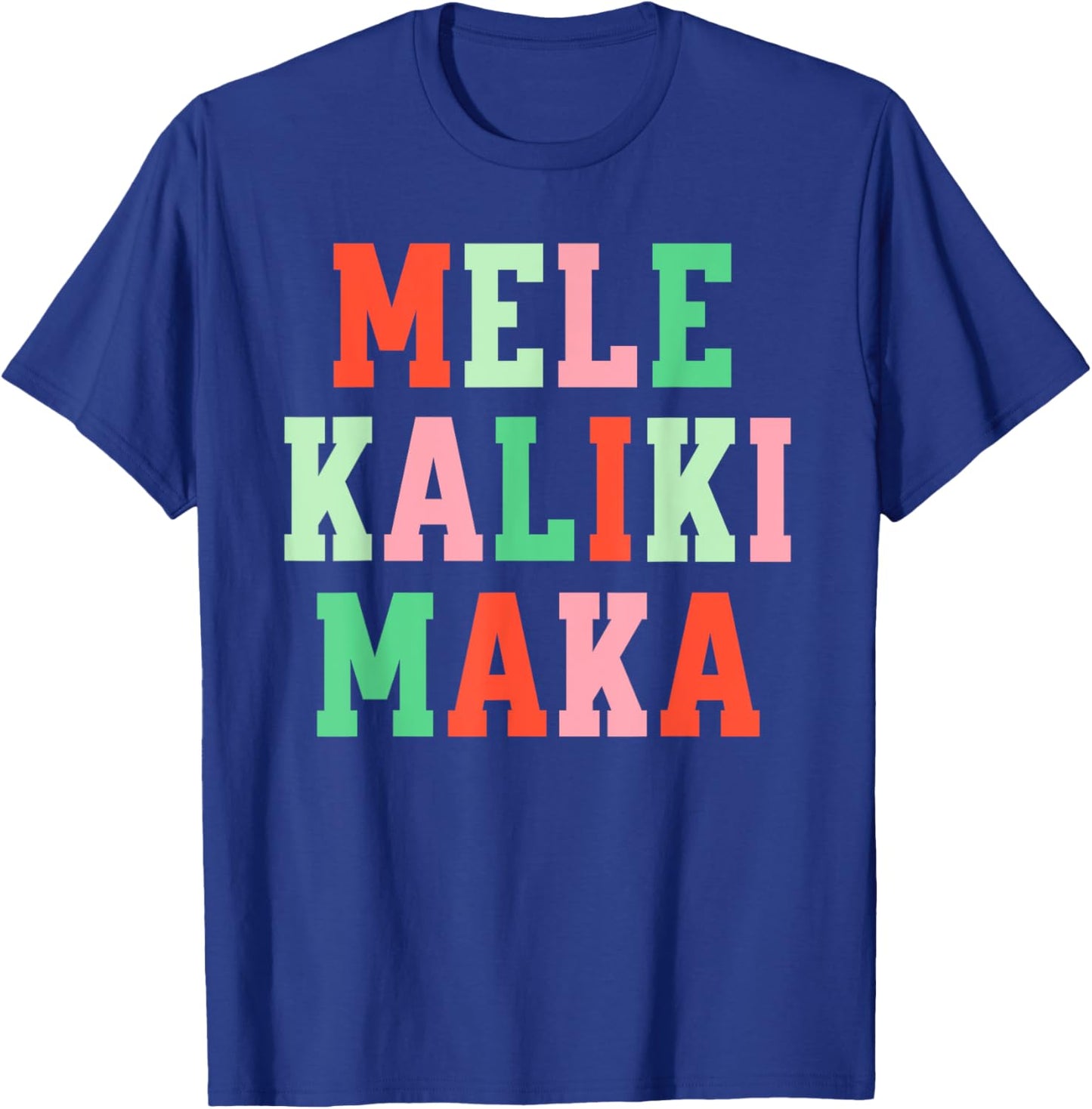 Retro Mele Kalikimaka Hawaii Hawaiian Tropical Christmas T-Shirt - T-Shirt | Royal