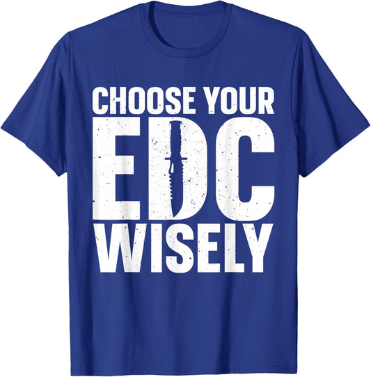 Best Knife Design Women EDC Pocket Knife Collector T-Shirt - T-Shirt | Royal