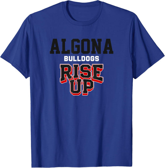 Algona Bulldogs Rise Up HS T-Shirt - T-Shirt | Royal