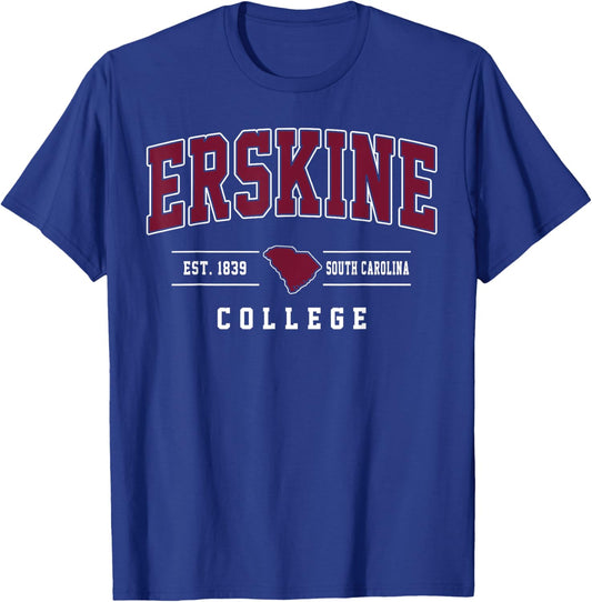 ERSKINE College Arch Vintage Design Men Women T-Shirt - T-Shirt | Royal
