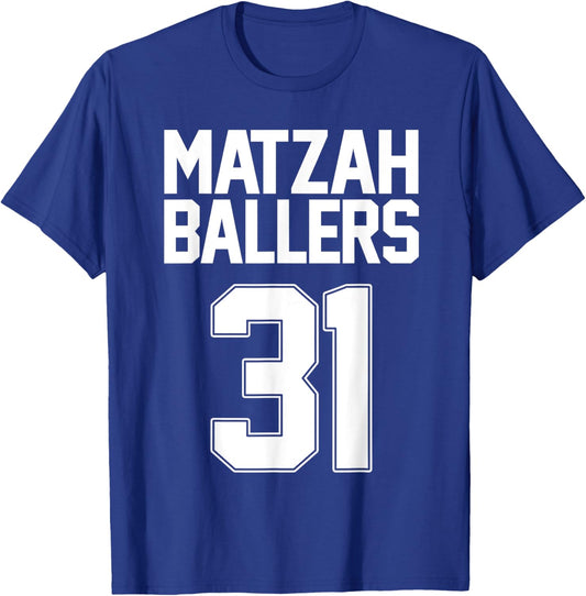 Matzah Baller 31 Funny Jewish Basketball Team Matzo Balls T-Shirt - T-Shirt | Royal