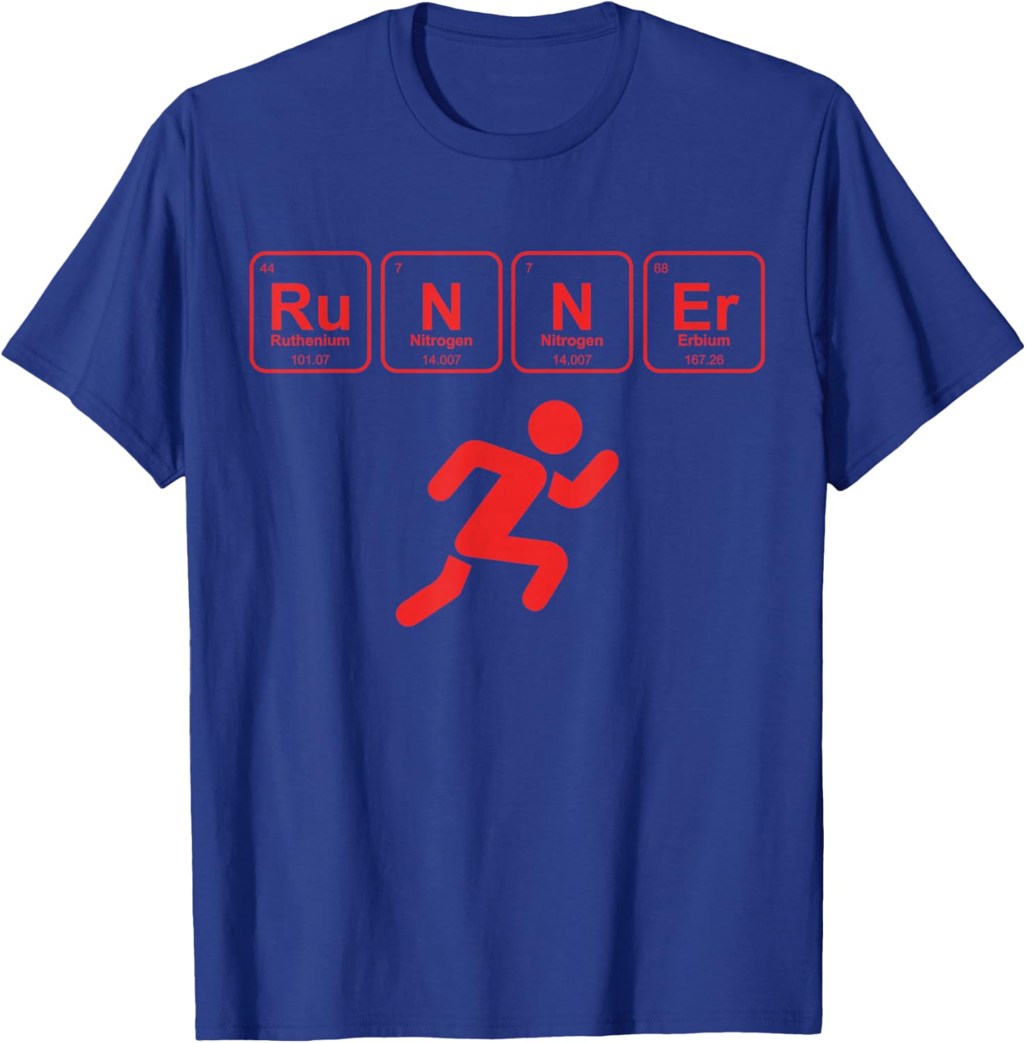 Runner Periodic Table Funny Running Marathon Lovers Outfit T-Shirt - T-Shirt | Royal