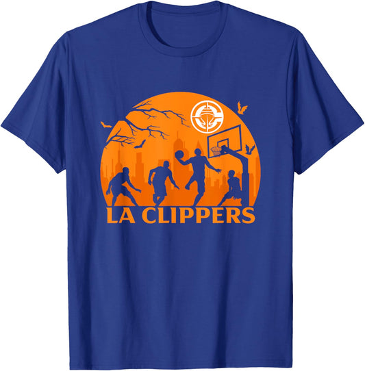 NBA Los Angeles Clippers Halloween Midnight Hoops T-Shirt - T-Shirt | Royal