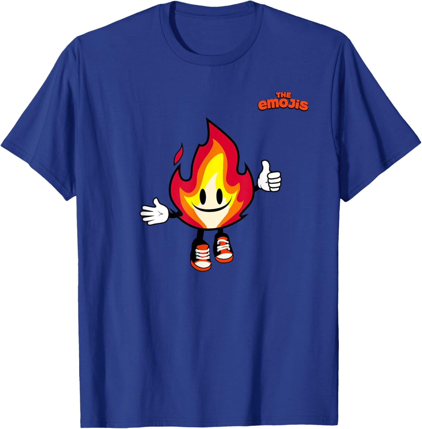 Emoji Nature Fire Flame Thumb Up T-Shirt - T-Shirt | Royal