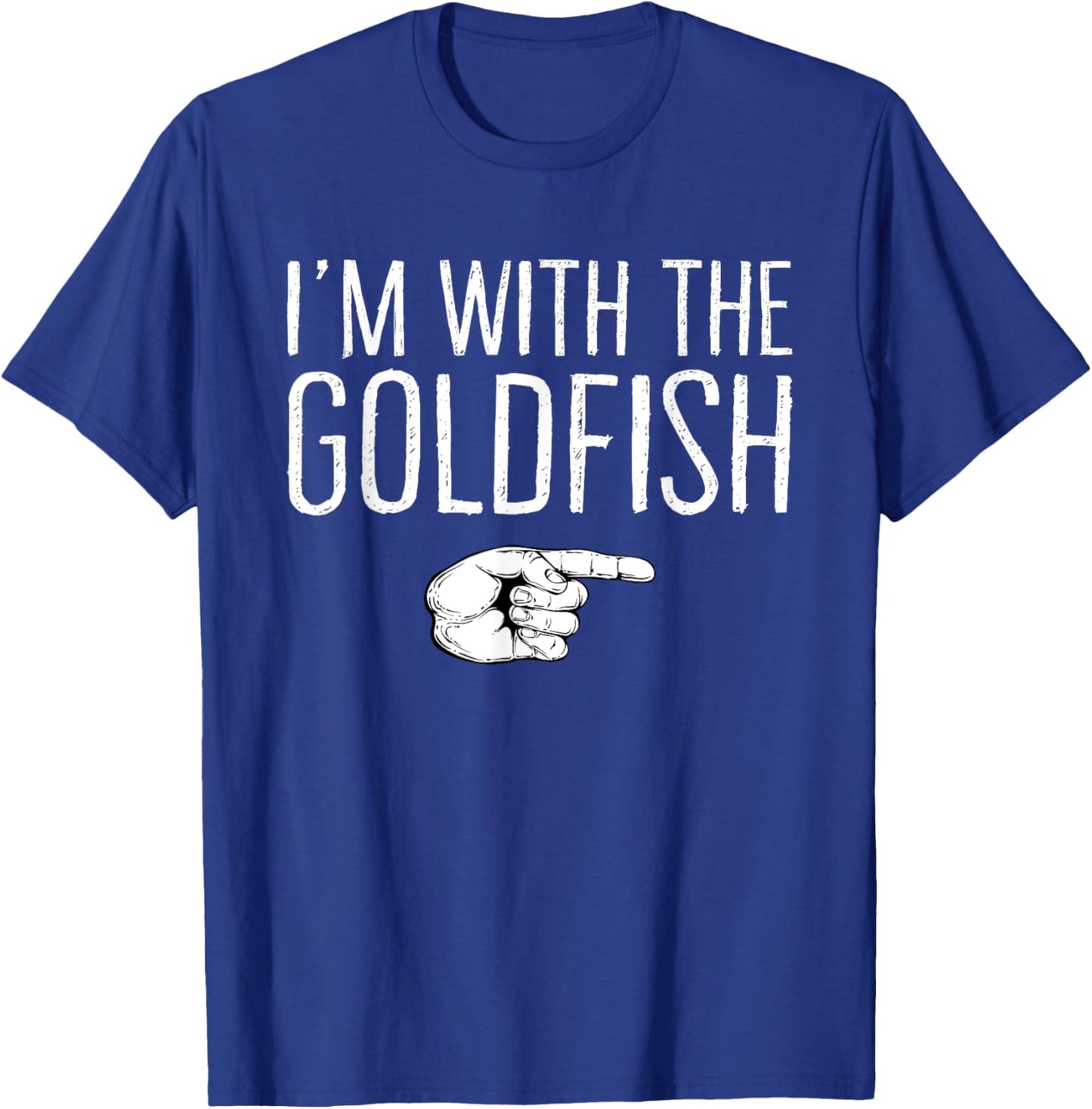 I'm With The Goldfish Matching Costume Lazy Halloween Party T-Shirt - T-Shirt | Royal