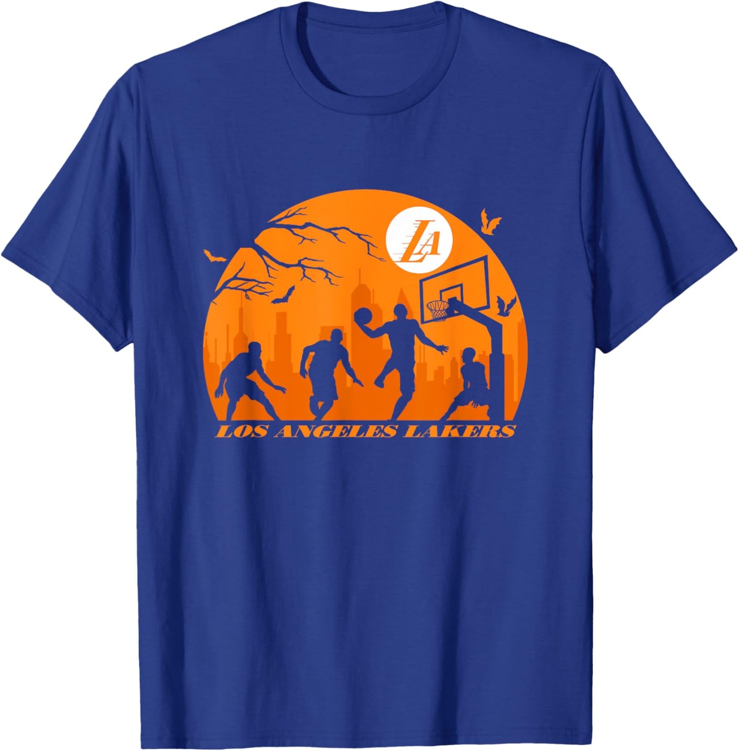 NBA Los Angeles Lakers Halloween Midnight Hoops T-Shirt - T-Shirt | Royal