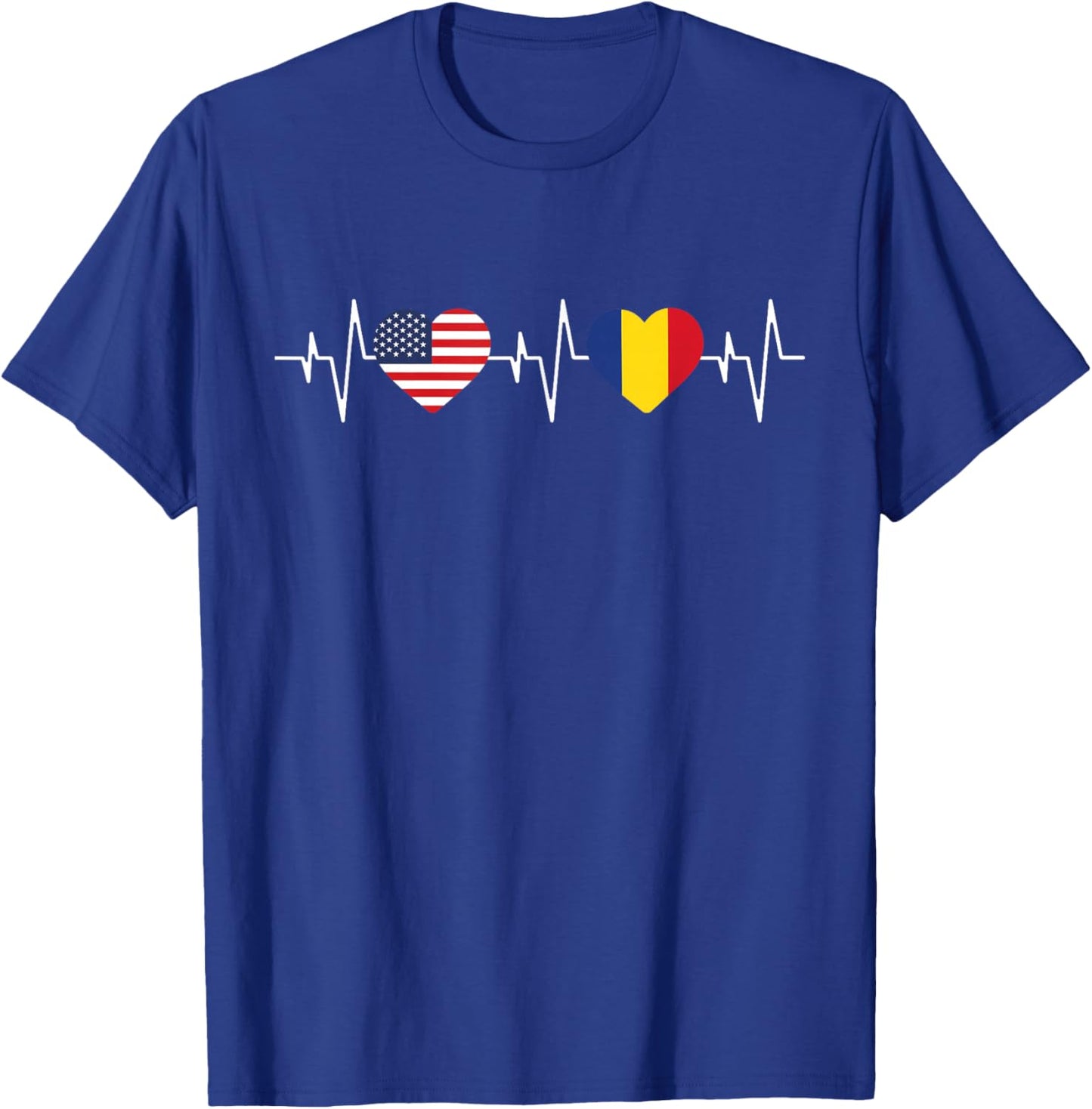 Romanian heritage USA Romania American Flag Romanian Flag T-Shirt - T-Shirt | Royal