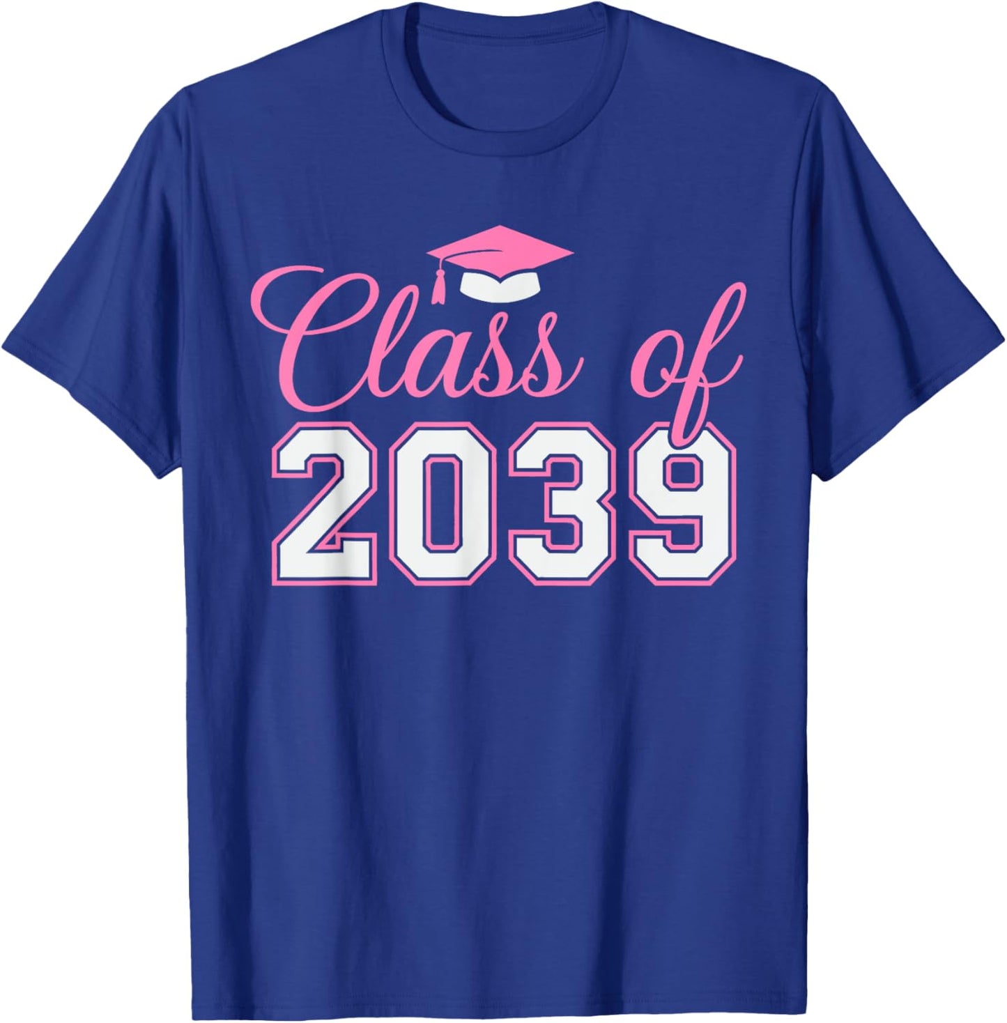 Preschool Class of 2039 Grow With Me Graduation 2039 pink T-Shirt - T-Shirt | Royal