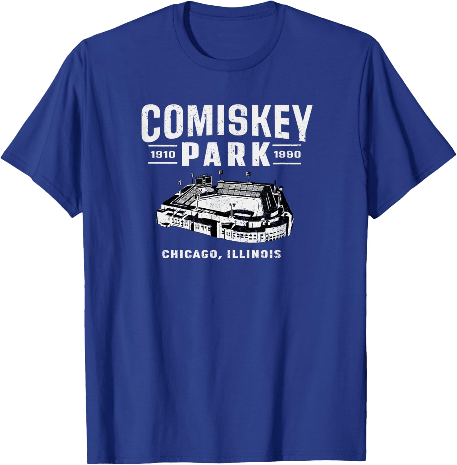 Comiskey Park Retro Chicago, IL Baseball Stadium Vintage 80s T-Shirt - T-Shirt | Royal