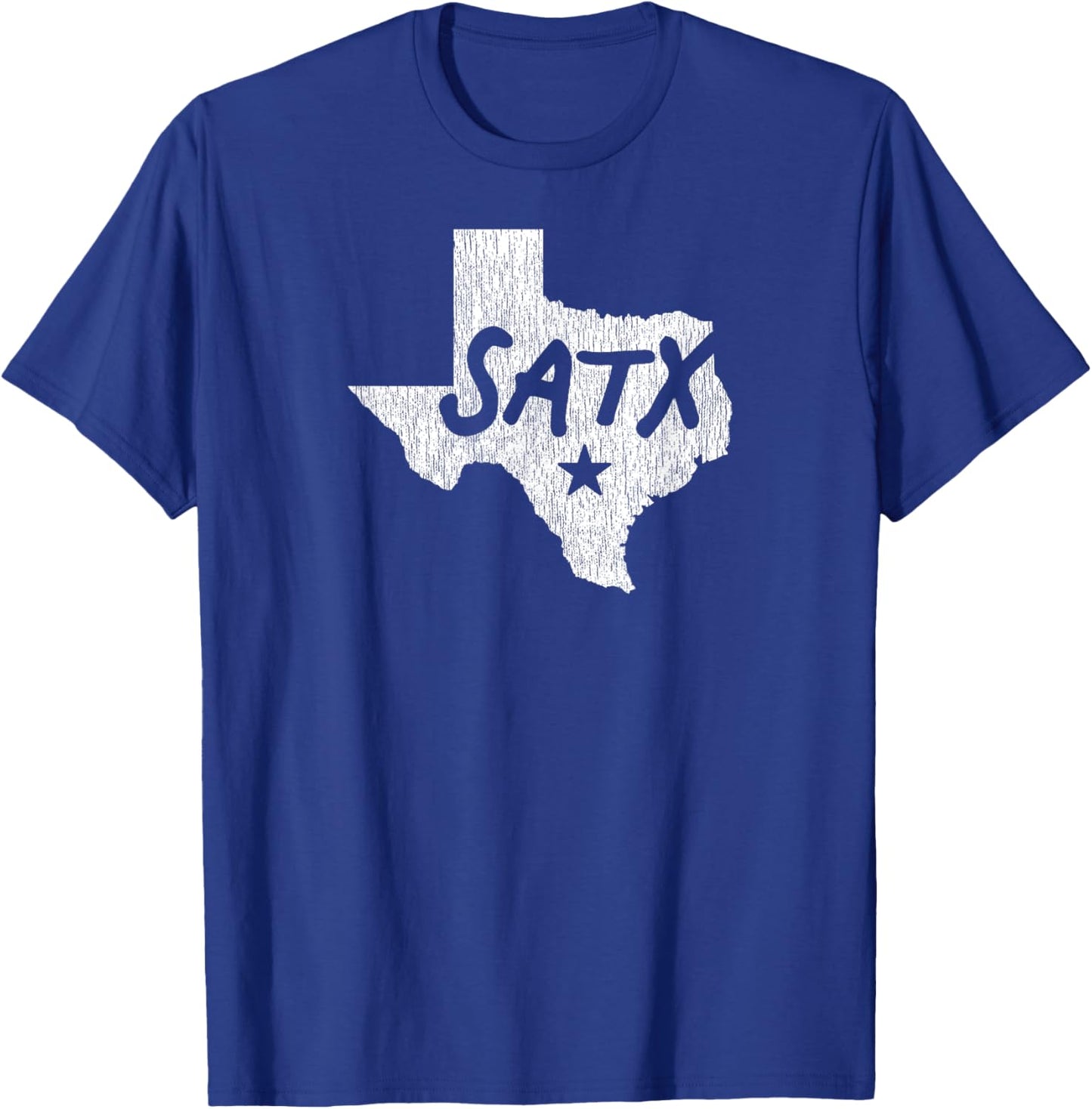 SATX San Antonio TX Design With Star And Details T-Shirt - T-Shirt | Royal