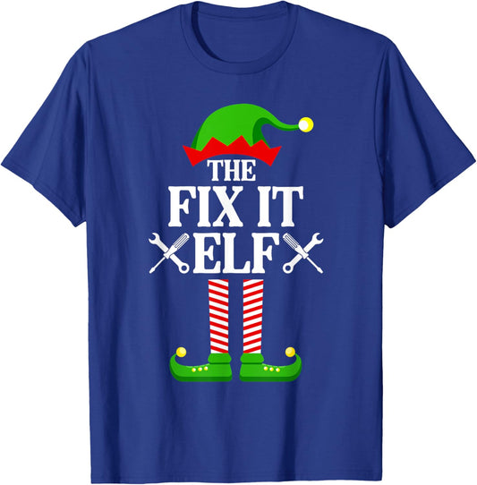 Fix It Elf Family Matching Group Funny Christmas T-Shirt - T-Shirt | Royal