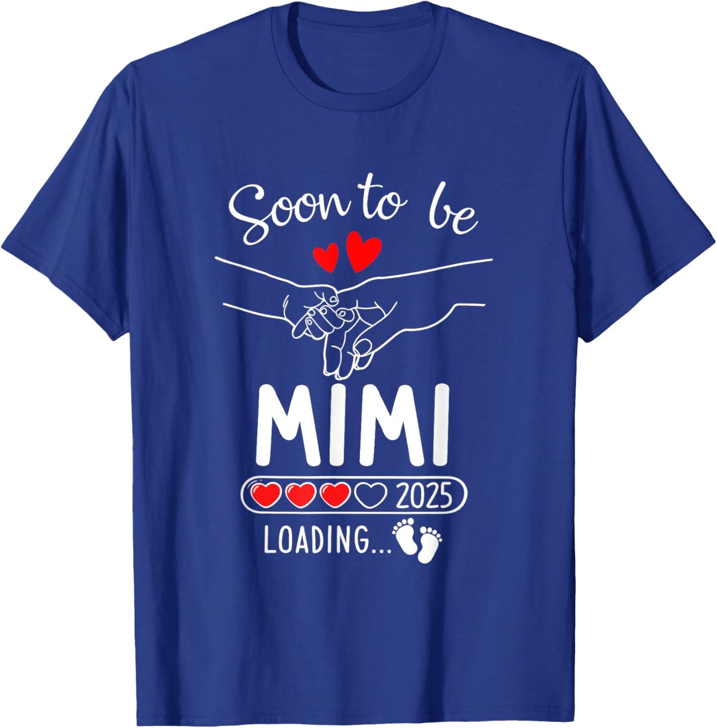 Soon To Be Mimi 2025 Loading Pregnancy Announcement Mimi T-Shirt - T-Shirt | Royal