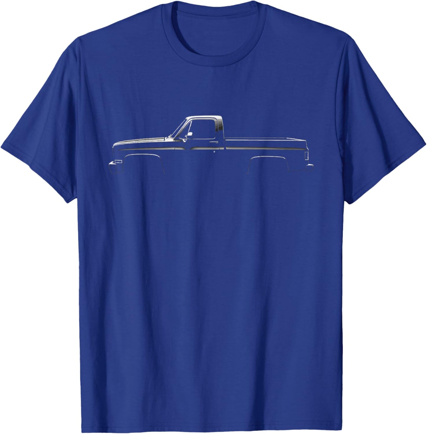 Squarebody Side Profile Silhouette 73-87 Squarebody Trucks T-Shirt - T-Shirt | Royal