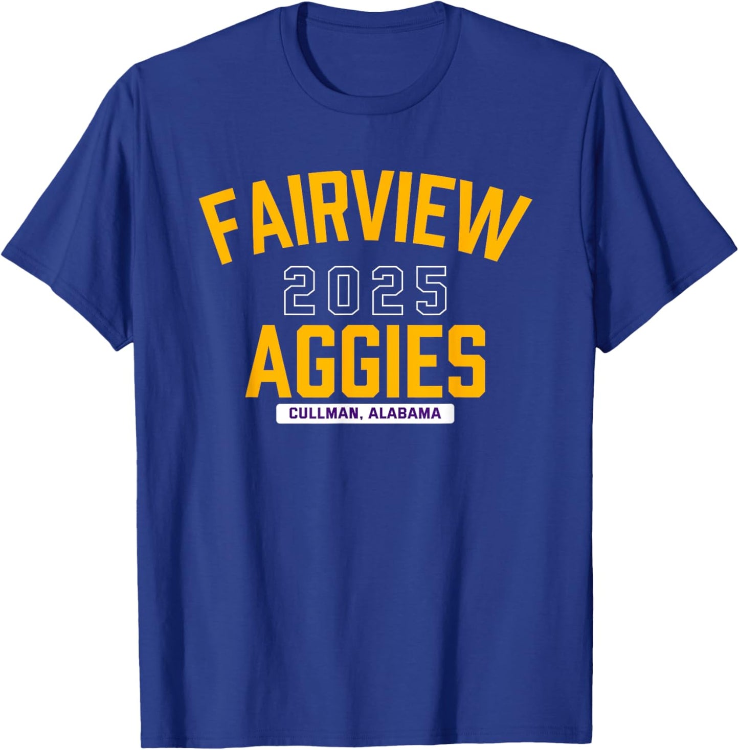 Fairview Aggies Cullman, Alabama 2025 T-Shirt - T-Shirt | Royal