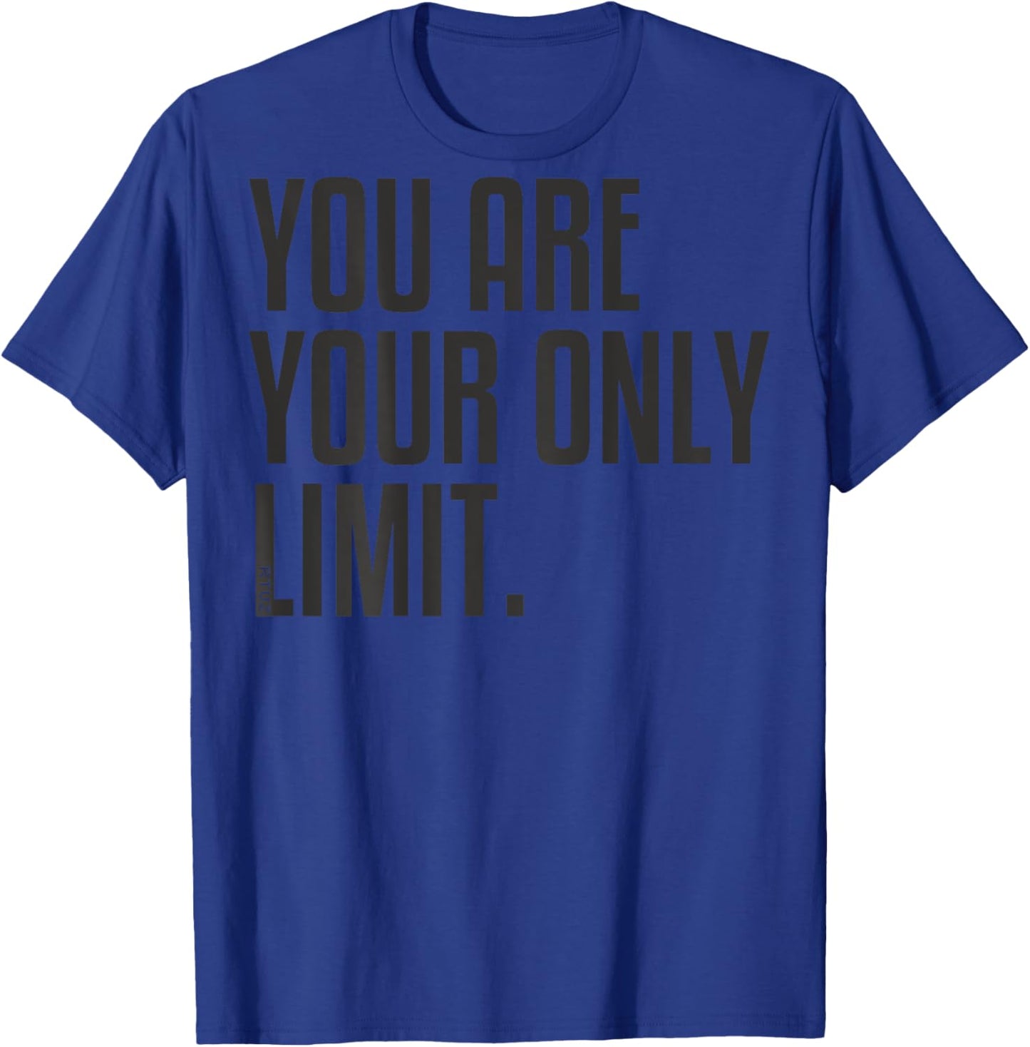 Fitness Quote Y2K Gym Training Back Print Yoga Sport Workout T-Shirt - T-Shirt | Royal