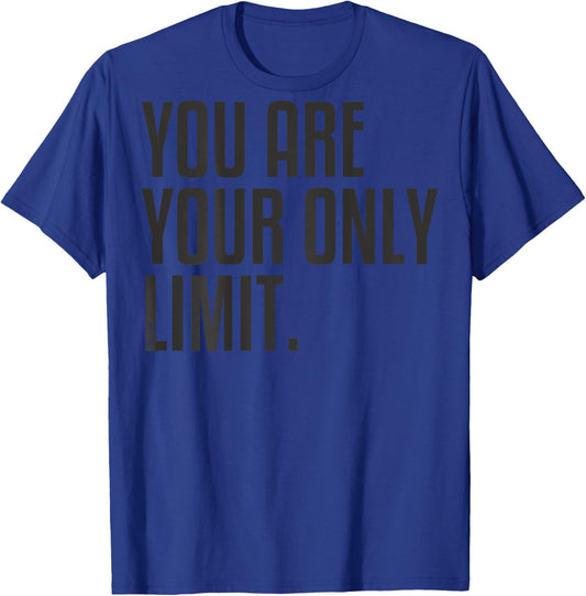 Fitness Quote Y2K Gym Training Back Print Yoga Sport Workout T-Shirt - T-Shirt | Royal