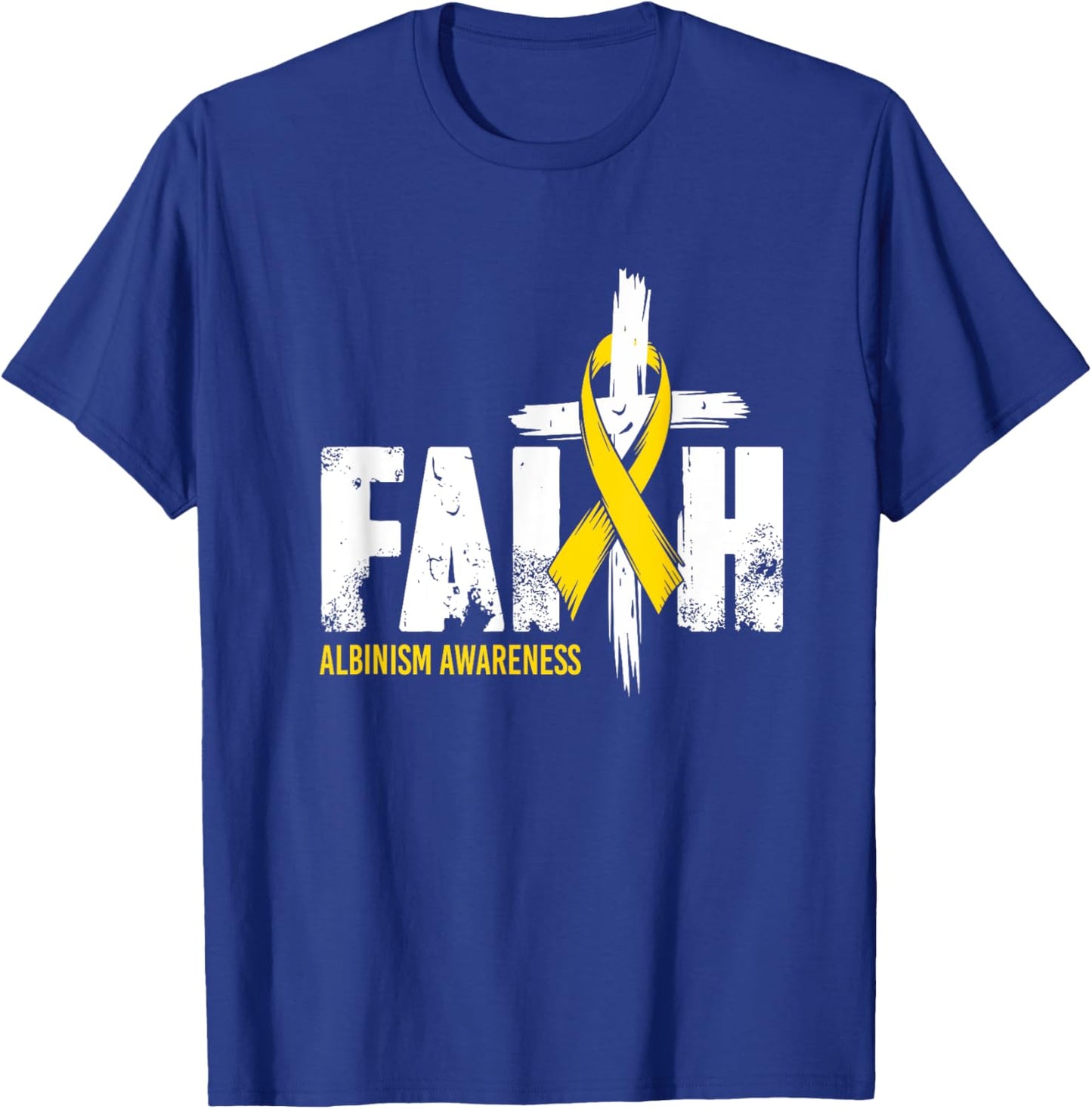 Faith Albinism Awareness Support T-Shirt - T-Shirt | Royal