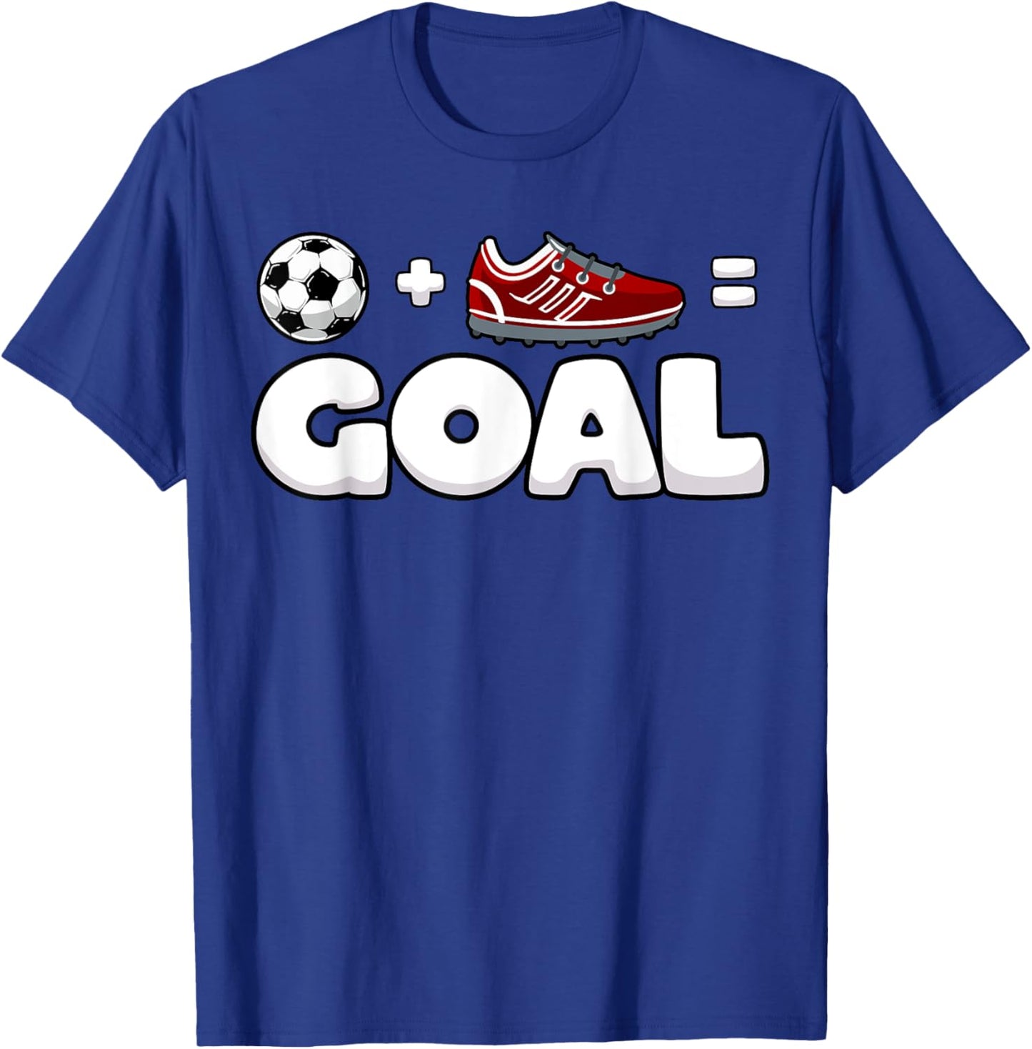Funny Soccer Player Math Goal Lover Humor Boys Girls Outfit T-Shirt - T-Shirt | Royal