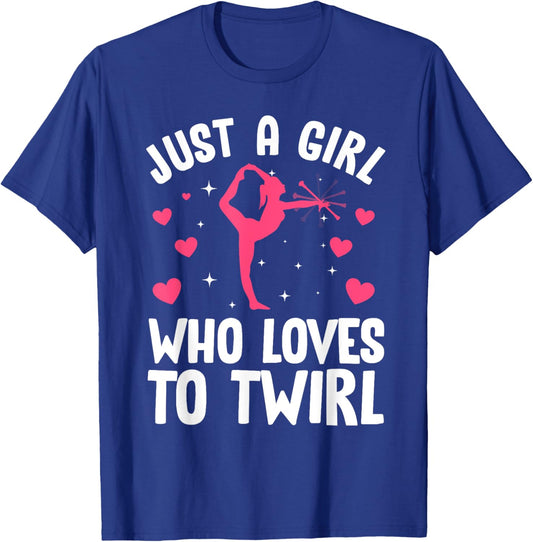 Best Baton Twirling Art Girls Twirler Majorette T-Shirt - T-Shirt | Royal
