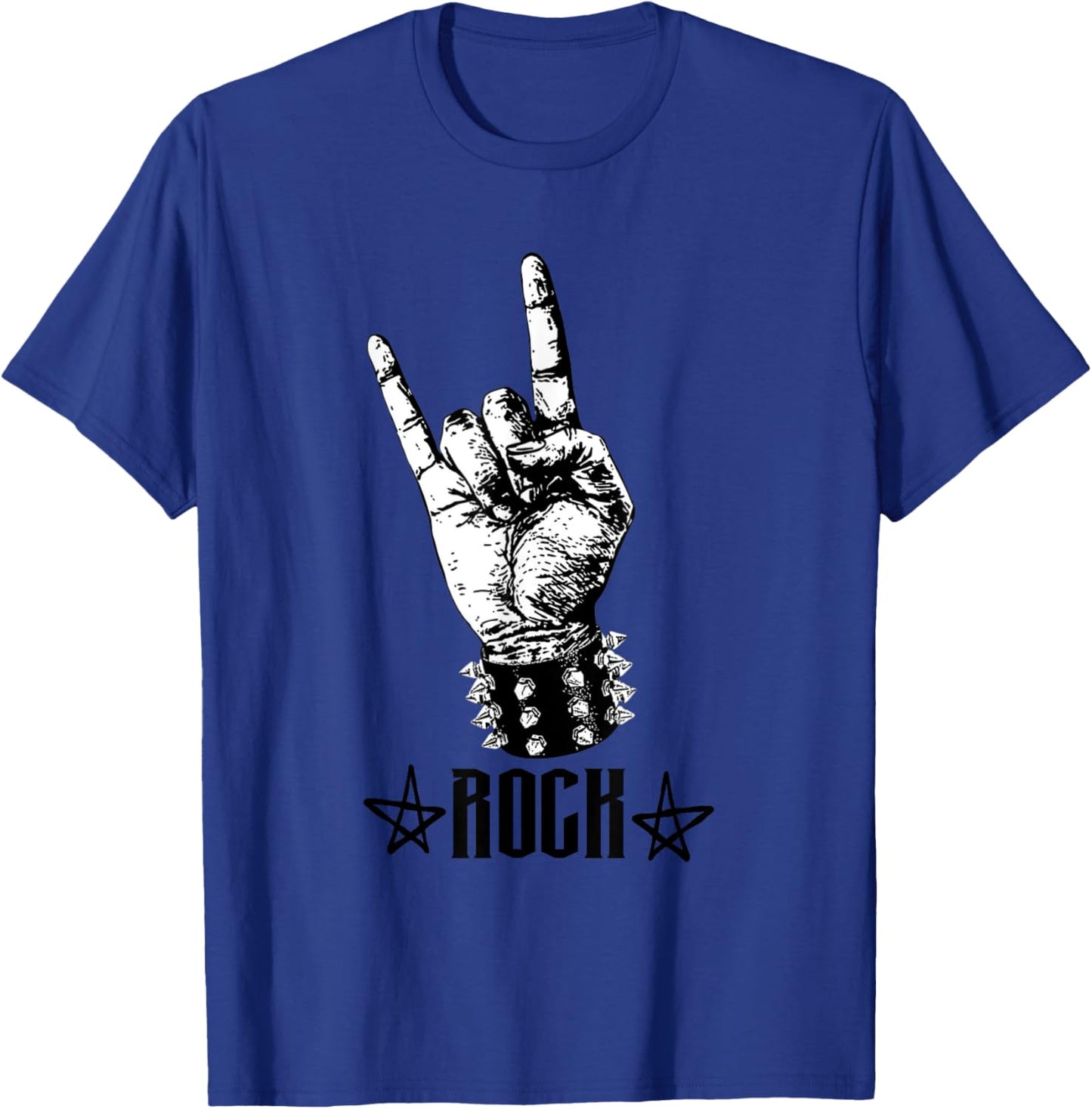 Born To Be Rock Star - Cool Hand Horns Design T-Shirt - T-Shirt | Royal