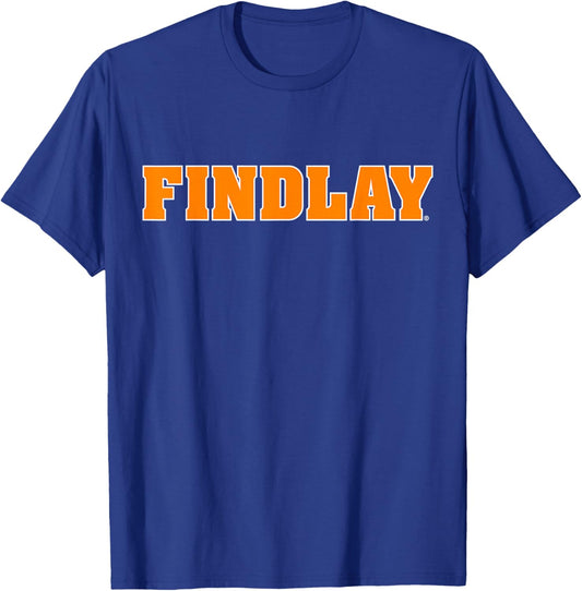 University of Findlay Oilers Block Text Logo T-Shirt - T-Shirt | Royal
