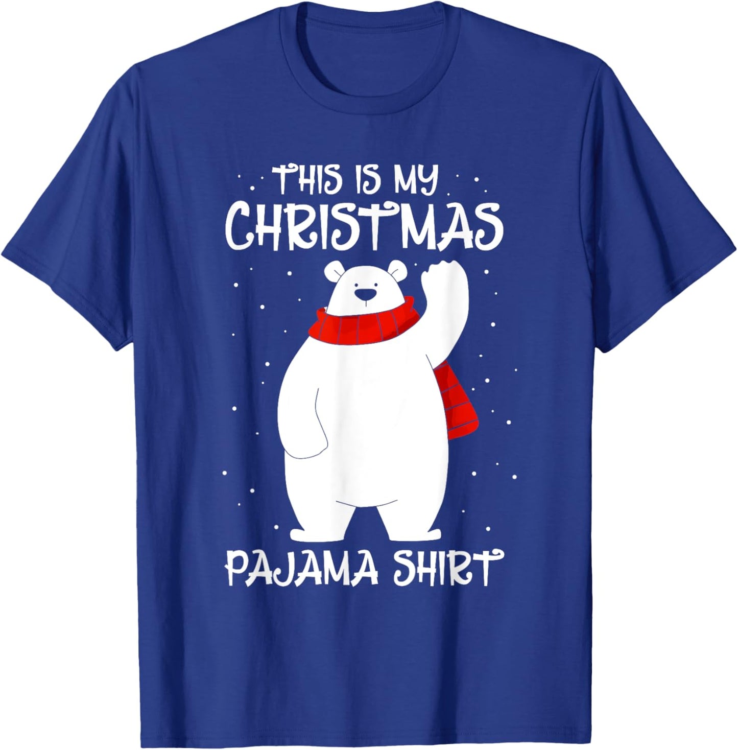 This is My Christmas Pajama Shirt Polar Bear Funny Xmas Kid T-Shirt - T-Shirt | Royal