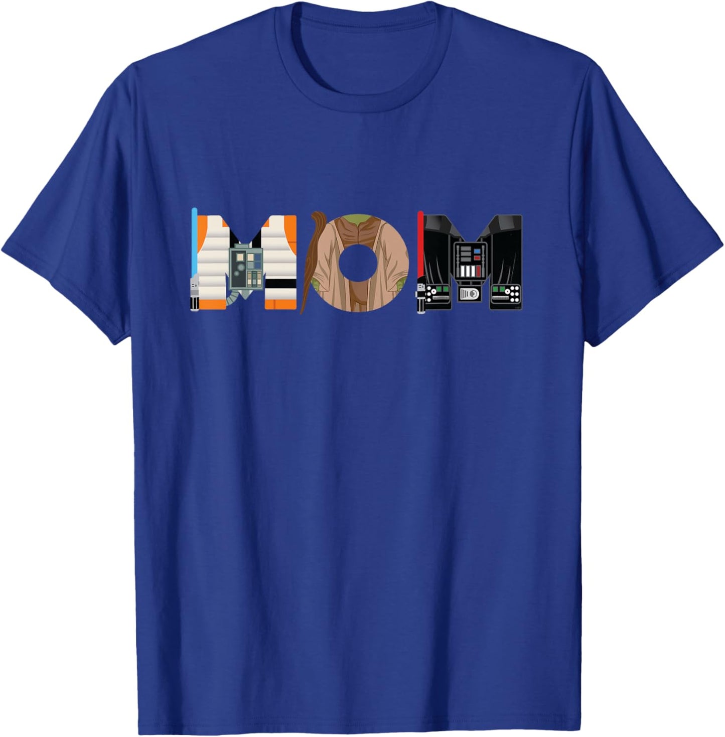 Star Wars Luke Yoda Darth Vader Mom Mother’s Day Birthday T-Shirt - T-Shirt | Royal