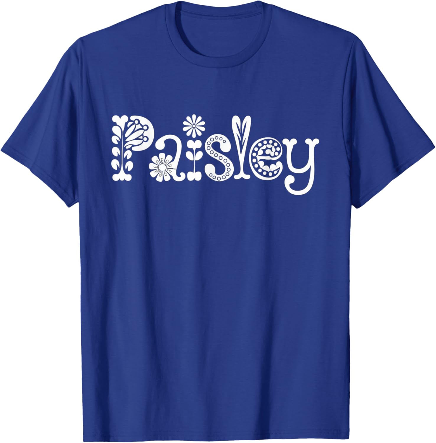 Paisley Name Custom Flower Personalized Botanical Women Girl T-Shirt - T-Shirt | Royal