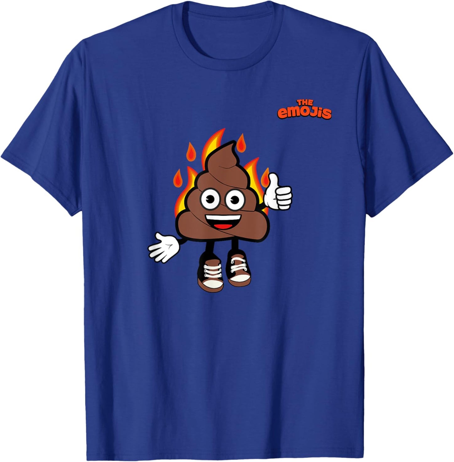 Emoji Happy Fire Poo Thumb Up T-Shirt - T-Shirt | Royal