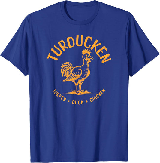 Funny Turducken Thanksgiving Feast Christmas Dinner Meal T-Shirt - T-Shirt | Royal