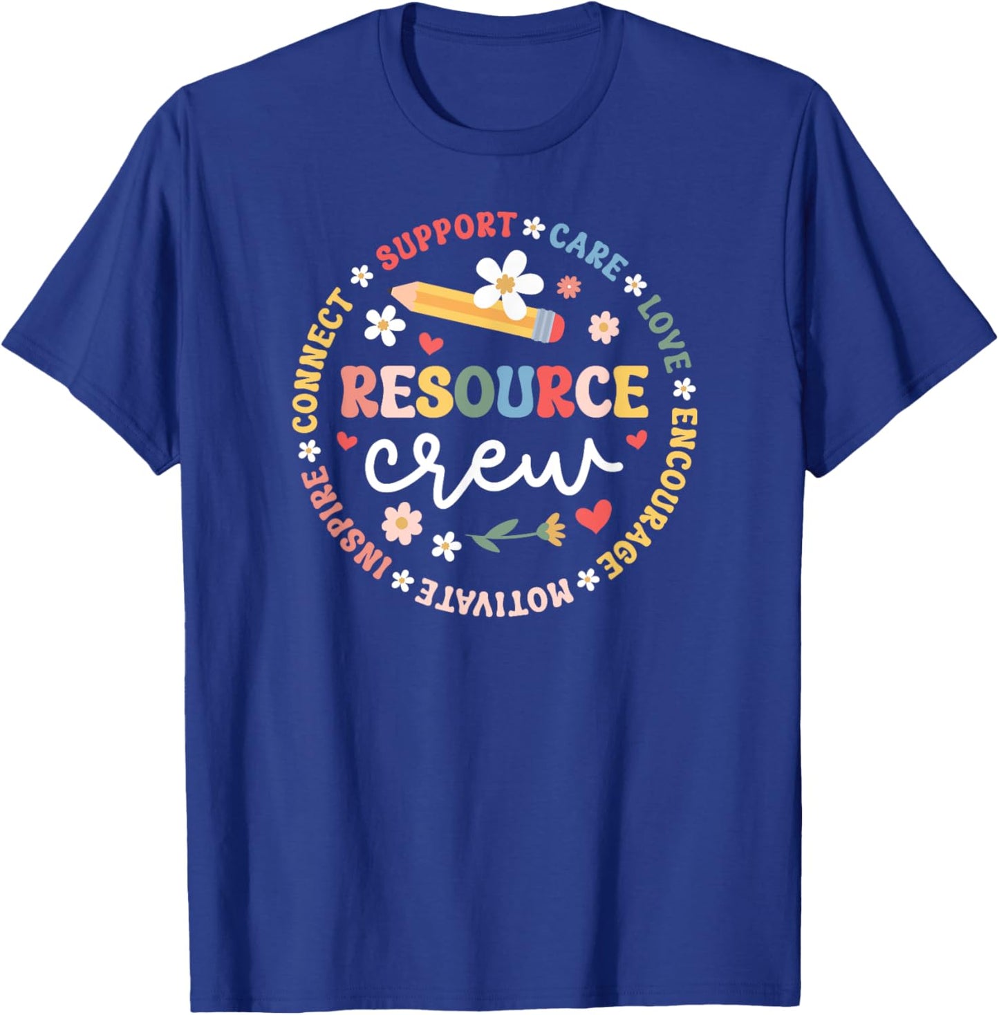 Resource Crew Appreciation Circle Resource Teacher Team T-Shirt - T-Shirt | Royal
