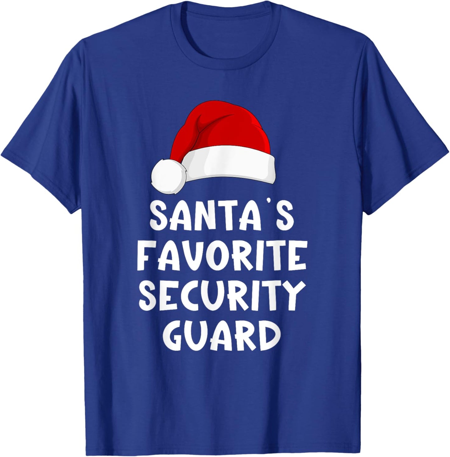 Christmas Santa's Favorite Security Guard Funny Xmas Pajama T-Shirt - T-Shirt | Royal