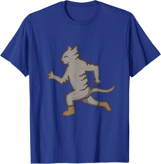 Cat jogging running T-Shirt - T-Shirt | Royal