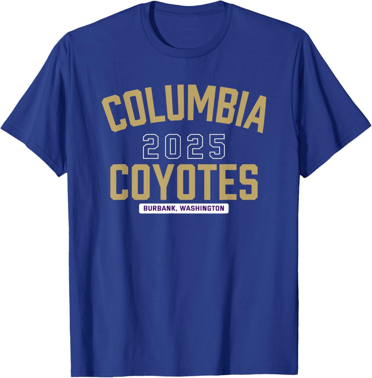 Columbia Coyotes Burbank, Washington 2025 T-Shirt - T-Shirt | Royal