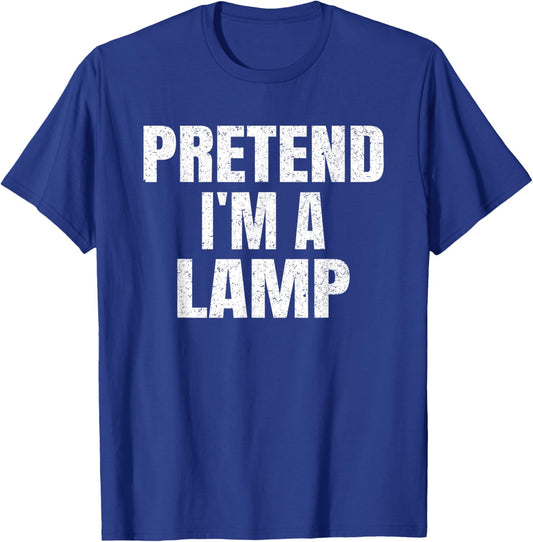 Pretend I'm A Lamp Family Group Lazy Easy Halloween Costume T-Shirt - T-Shirt | Royal