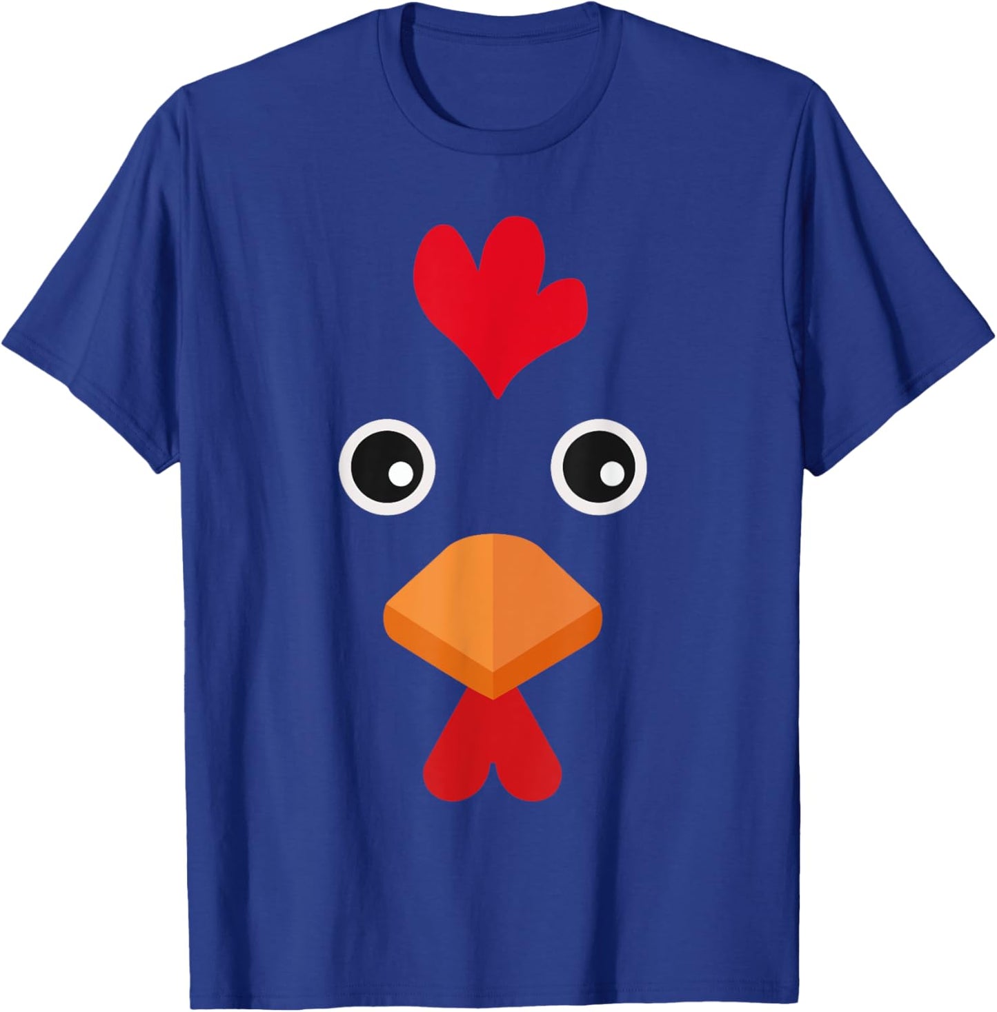 Chicken Halloween Costume Toddler Girls Kids Chicken Face T-Shirt - T-Shirt | Royal