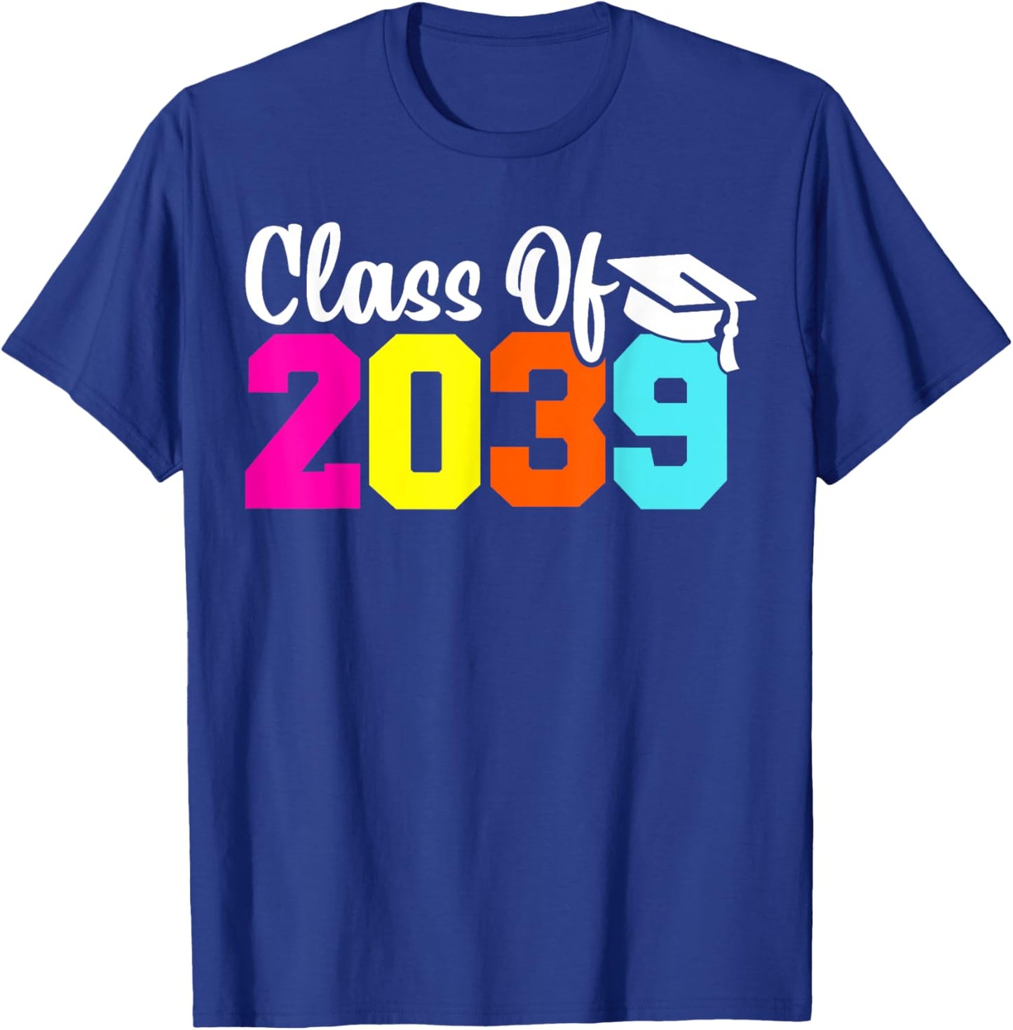 Class Of 2039 Pre-K Graduate Preschool Boys Girls Graduation T-Shirt - T-Shirt | Royal